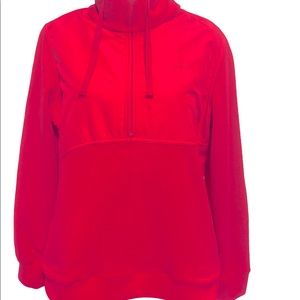 Reebok Hot Pink 1/4 Zip Pull Over Fleece Sweatshirt Sz XL